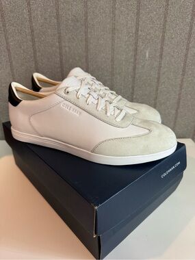 Cole Haan Grand Crosscourt Turf Leather Optic White Low-Top Sneakers size 9 B